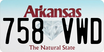 AR license plate 758VWD