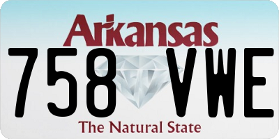 AR license plate 758VWE