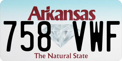 AR license plate 758VWF