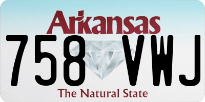 AR license plate 758VWJ