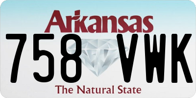 AR license plate 758VWK