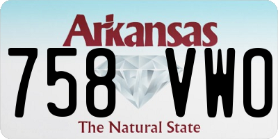AR license plate 758VWO