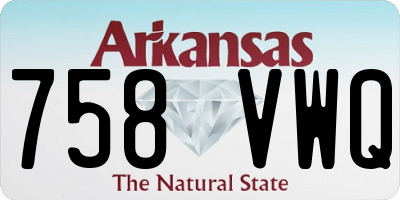 AR license plate 758VWQ