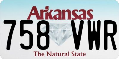 AR license plate 758VWR