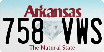 AR license plate 758VWS
