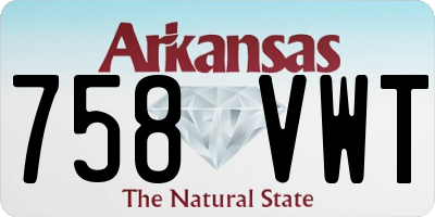 AR license plate 758VWT