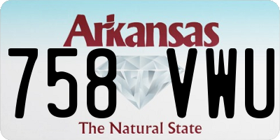 AR license plate 758VWU