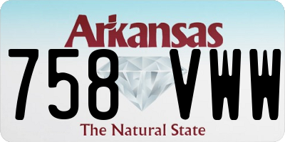 AR license plate 758VWW