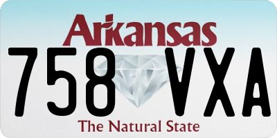 AR license plate 758VXA