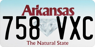 AR license plate 758VXC
