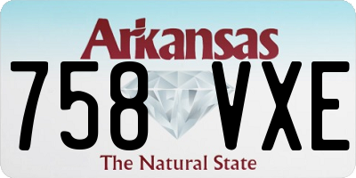 AR license plate 758VXE