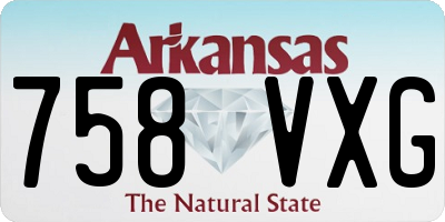 AR license plate 758VXG