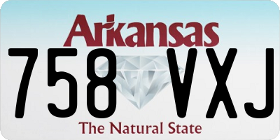 AR license plate 758VXJ