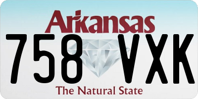 AR license plate 758VXK
