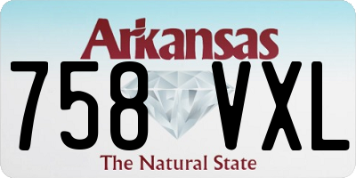 AR license plate 758VXL