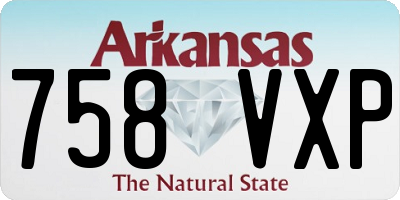 AR license plate 758VXP