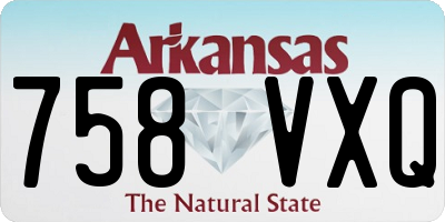 AR license plate 758VXQ