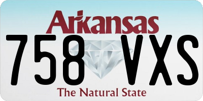 AR license plate 758VXS