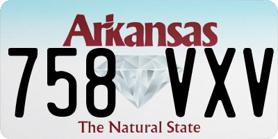 AR license plate 758VXV