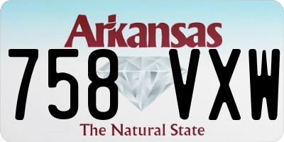 AR license plate 758VXW