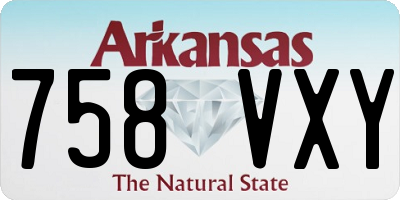 AR license plate 758VXY