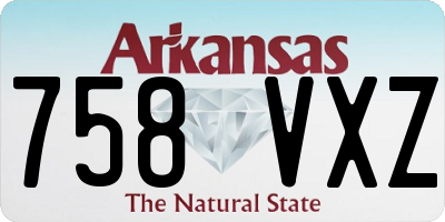 AR license plate 758VXZ