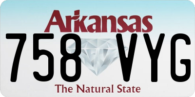 AR license plate 758VYG