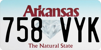 AR license plate 758VYK