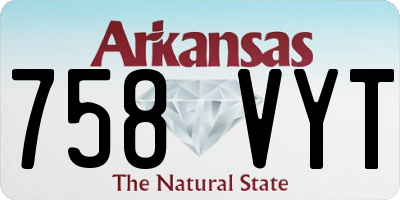 AR license plate 758VYT