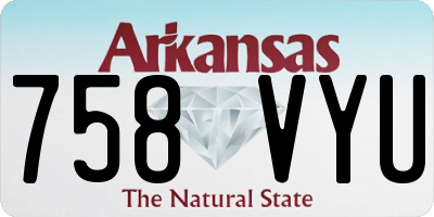 AR license plate 758VYU