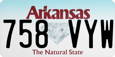 AR license plate 758VYW