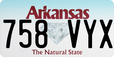 AR license plate 758VYX