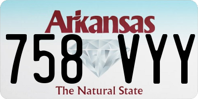 AR license plate 758VYY