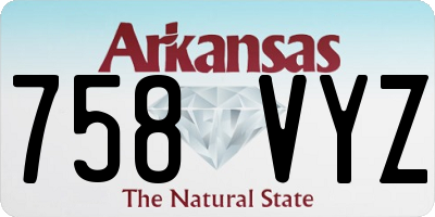 AR license plate 758VYZ