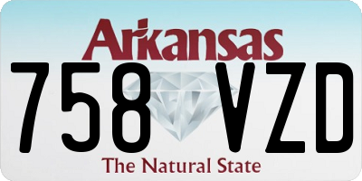 AR license plate 758VZD