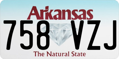 AR license plate 758VZJ