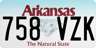 AR license plate 758VZK