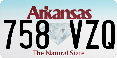 AR license plate 758VZQ
