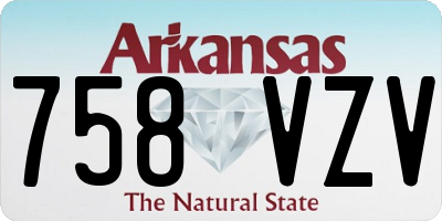 AR license plate 758VZV
