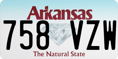 AR license plate 758VZW