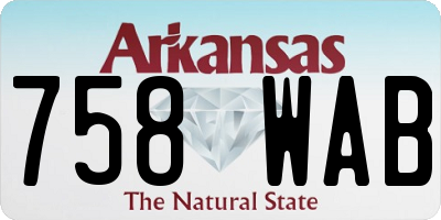 AR license plate 758WAB