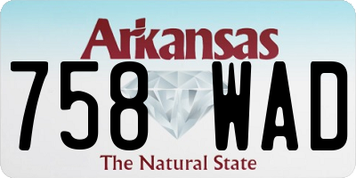 AR license plate 758WAD