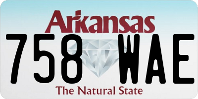 AR license plate 758WAE