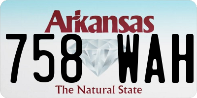 AR license plate 758WAH