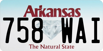 AR license plate 758WAI