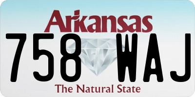 AR license plate 758WAJ