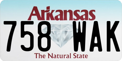 AR license plate 758WAK