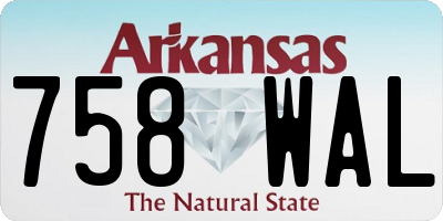 AR license plate 758WAL