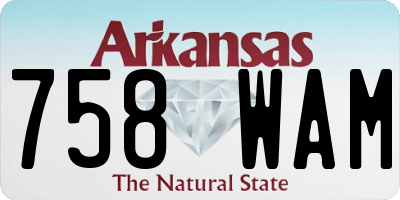 AR license plate 758WAM