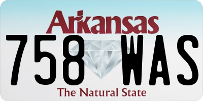 AR license plate 758WAS